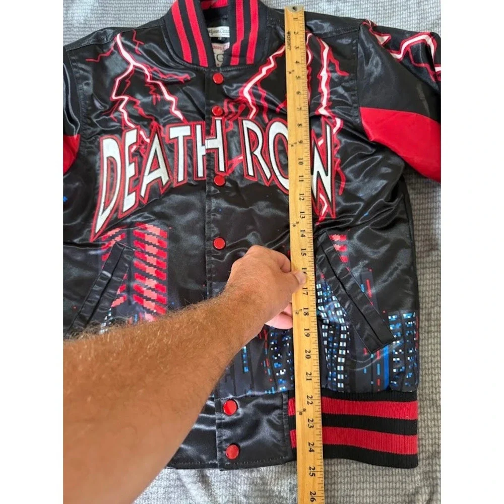Headgear Classics Death Row Records Satin Varsity Jacket Black Red XS HGC Bomber